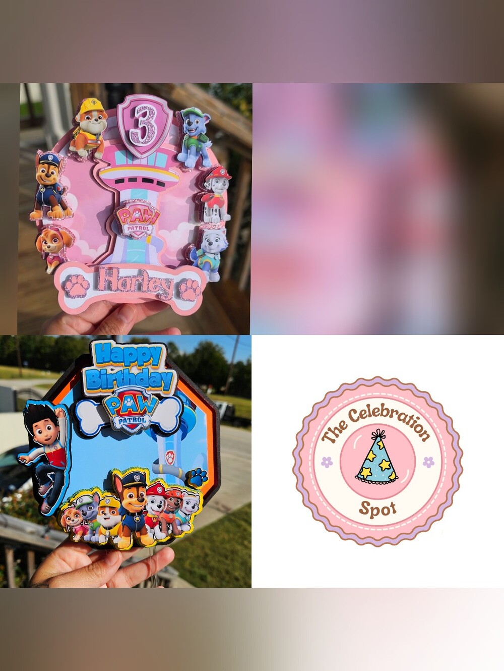 Paw Patrol Happy Birthday Cake Topper